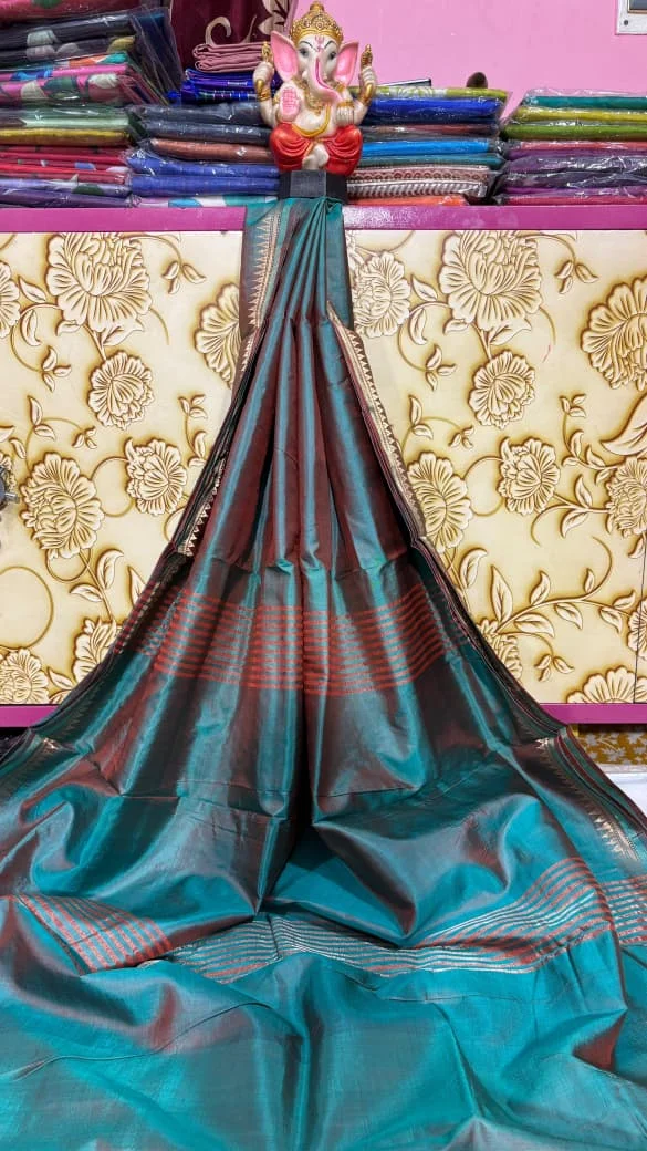 Zari Tussar Saree with zari border