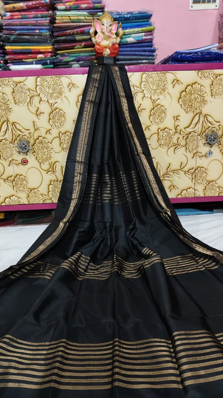 Zari Tussar Saree with zari border