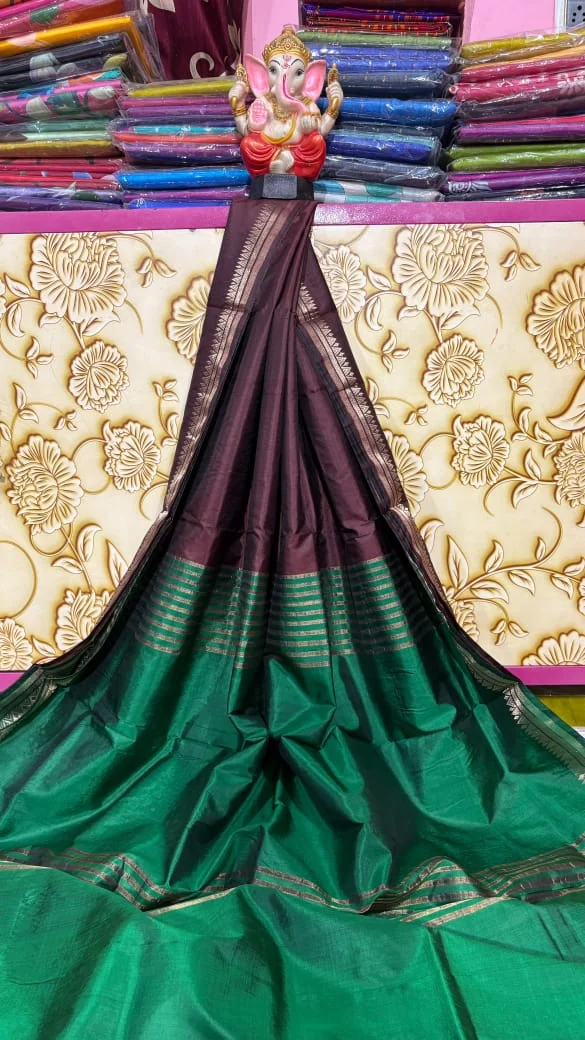 Zari Tussar Saree with zari border