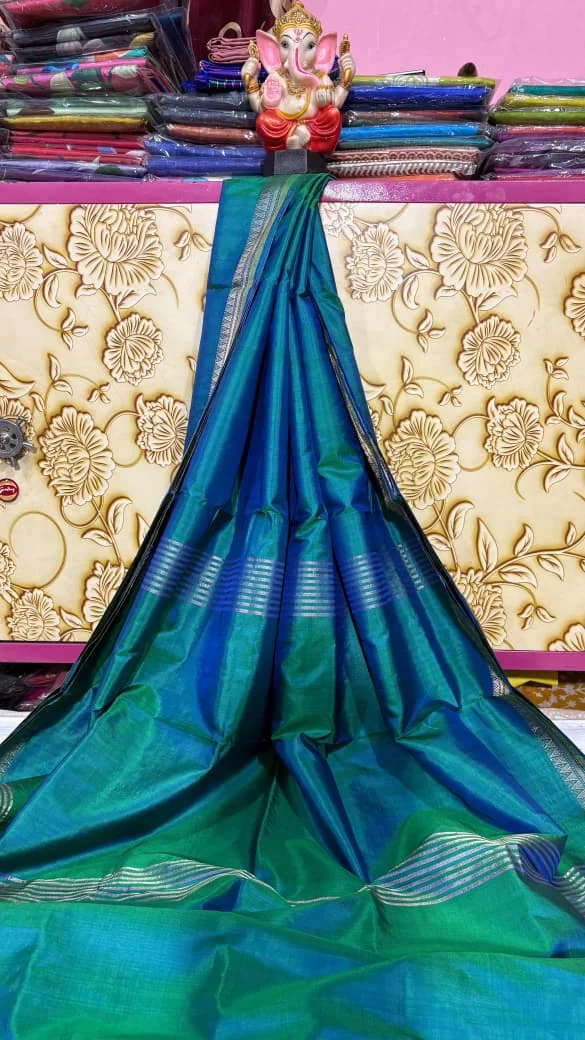 Zari Tussar Saree with zari border